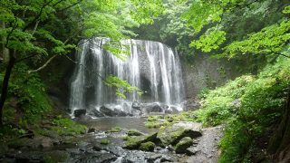 達沢不動滝と原生林