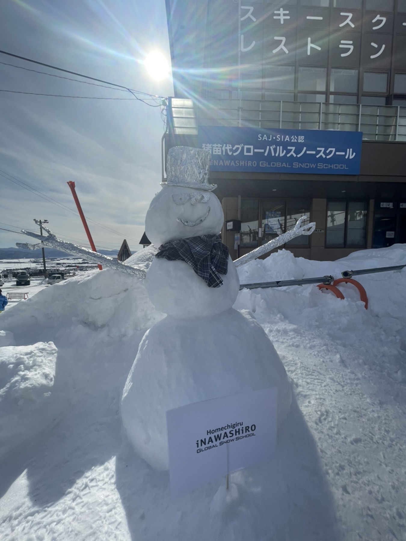 猪苗代スキー場の雪だるま